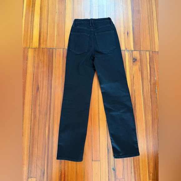 VTG GOOD AMERICAN Jeans Ultra High Rise Skinny Black165 Style GC213T Size 00-4 - Picture 2 of 11